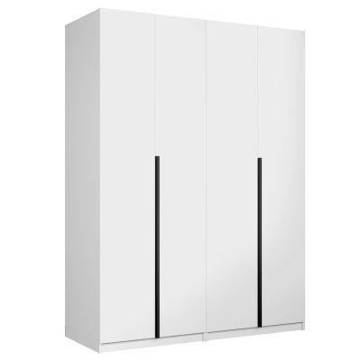 Система из двух шкафов Локер 800+800 ("Гармошка") (Белый снег 1616х2200х525 Локер двойной (базовая компоновка) Черный профиль)