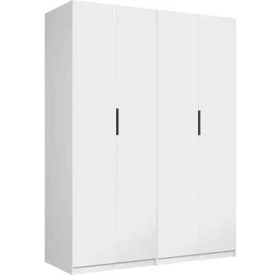 Система из двух шкафов Моно 2-х дверный (Распашной) (Белый снег 1616х2200х525 Моно двойной Черный профиль)