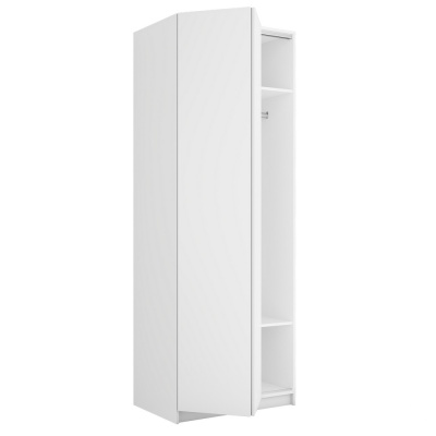 Локер 2-х дверный ("Гармошка" с системой Push to Move/Левый) (Белый снег 808х2200х525 Локер (базовая компоновка) с ручкой)