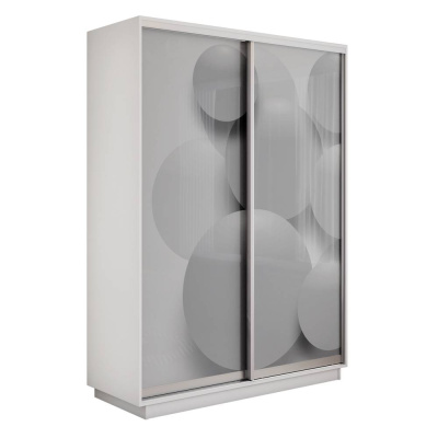 Экспресс 2-х дверный (Шары) (Белый снег 1200х2200х440 Экспресс 45 2х Серебро профиль)